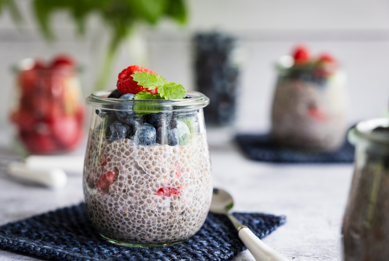 Triple Berry Chia Seed Pudding